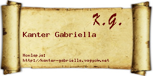 Kanter Gabriella névjegykártya